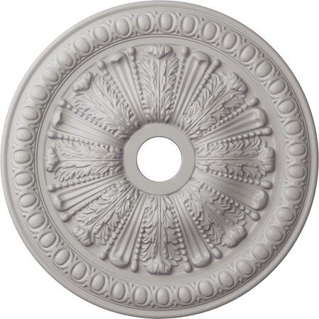 Ekena Millwork Tomango Egg & Dart Medallion (Canopies up to 6 3/4"), 27 7/8"OD x 3 7/8"ID x 2 1/2"P, Ultra White CM27TOUWF